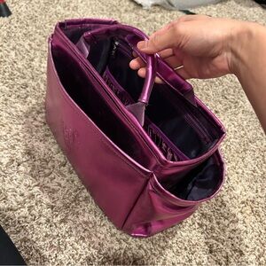 Younique Purple Handbag Organizer Insert + Keychain